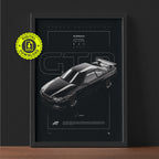 Nissan GTR R34 2000 framed poster print wall display