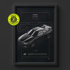Nissan GTR R34 2000 poster framed on a wall, digital download