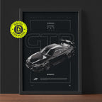 Nissan GTR R34 D1 1999 framed poster print wall display