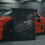 Nissan Silvia S15 1999 framed poster in an industrial warehouse space