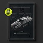 Nissan Skyline GT-R R32 1991 poster framed on a wall, digital download