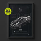 Porsche 718 Cayman GT4 Clubsport 2019 poster framed on a wall, digital download