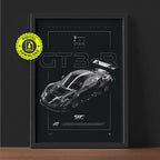Porsche 911 GT3 R 2023 framed poster print wall display