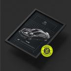 Subaru BRZ FD 2013 framed poster print, digital download
