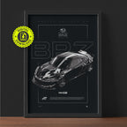 Subaru BRZ FD 2013 framed poster print wall display