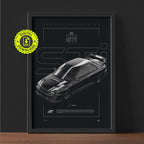 Subaru Impreza Coupe WRX Type R STi 1999 framed poster print wall display