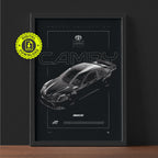 Toyota Camry Nascar 2021 framed poster print wall display