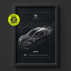 Toyota Camry Nascar 2021 poster framed on a wall, digital download
