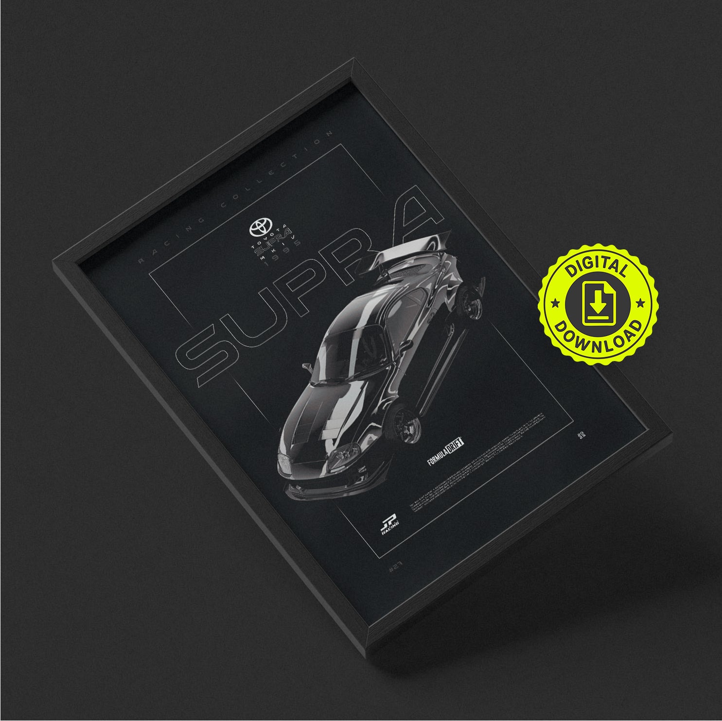Toyota Supra MKIV FD 1995 framed poster wall art, digital download