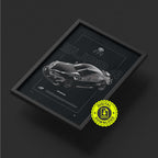Toyota Supra MKV D1 2019 framed poster print, digital download