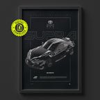 Toyota Supra MKV D1 2019 poster framed on a wall, digital download