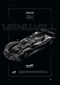 Vanwall Vandervell 680 2023 digital poster, minimalist black racing wall art by Jaypads Racing